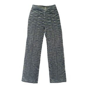 Missoni High-waisted Wide-leg Pants In A Blue Yellow Black Heathered Size 36